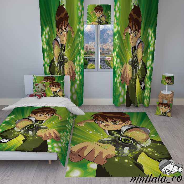 ست روتختی مخمل و فرشینه کودک پسرانه طرح بن تن (پس کرایه)