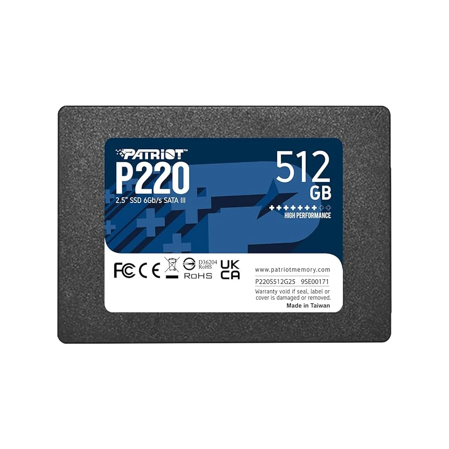 SSD پاتریوت مدل Patriot P220 SATA III 512GB | فروشگاه گیمینگ تکاف