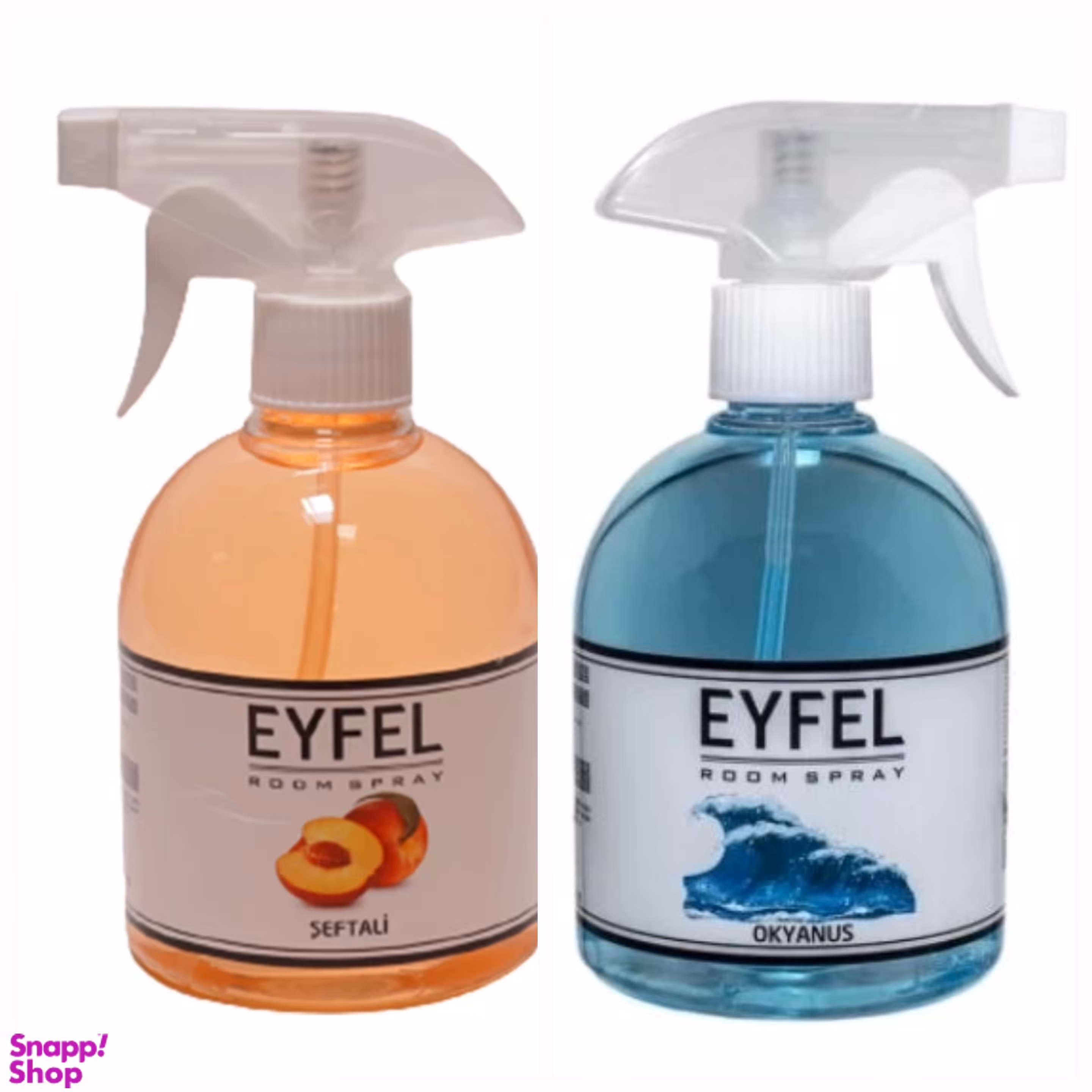 خوشبوکننده هوا ایفل مدل اقیانوس و هلو حجم 500 میلی لیتر مجموعه 2 عددی