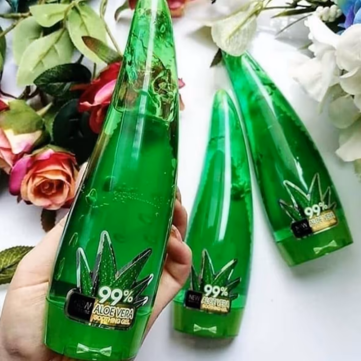 ژل شاخکی آلوئه ورا 300 میل از بین برنده لکه های پوست و ضد خشکی و ضد التهاب پوست محصولات پوستی سانیا