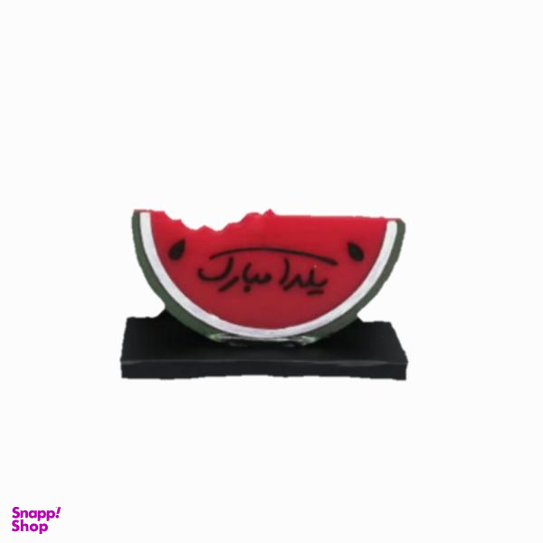 شمع مدل هندوانه طرح یلدا مبارک بسته دو عددی