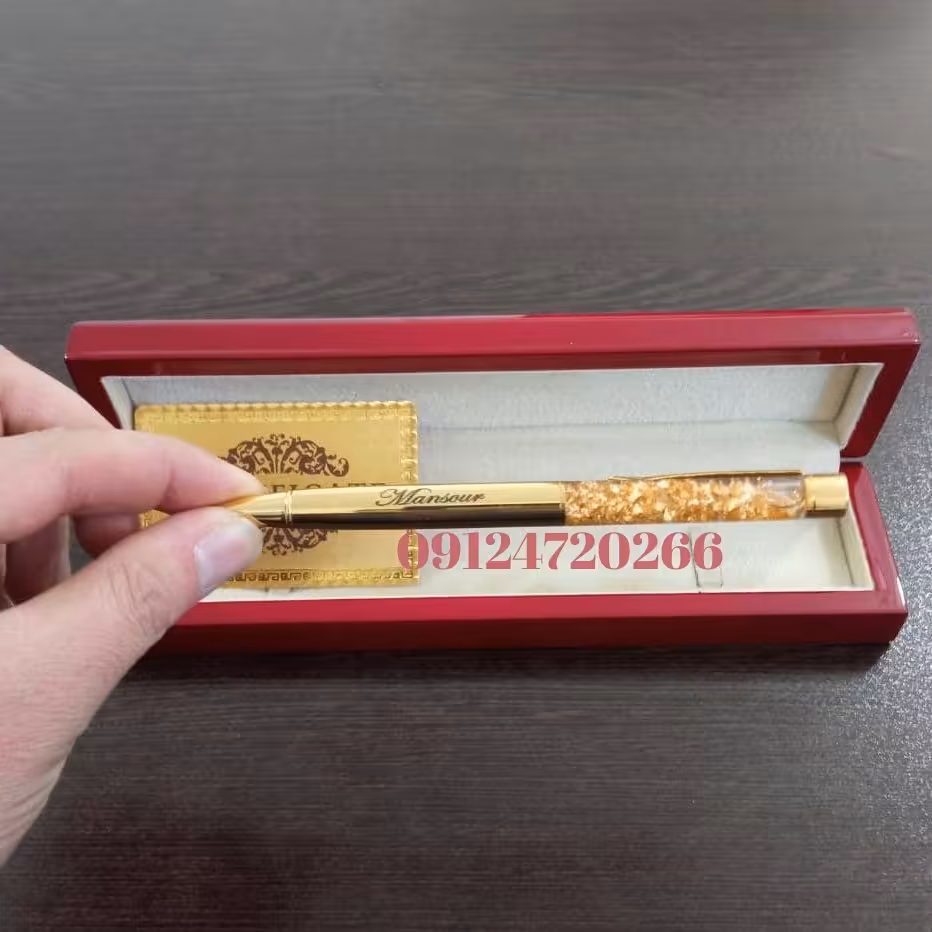 خودکار اورجینال روکش طلابا جعبه و شناسنامه