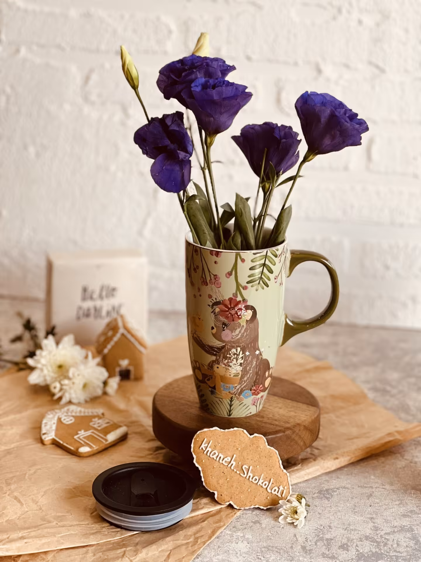 ماگ حیوانات بلند درب دار کد00555