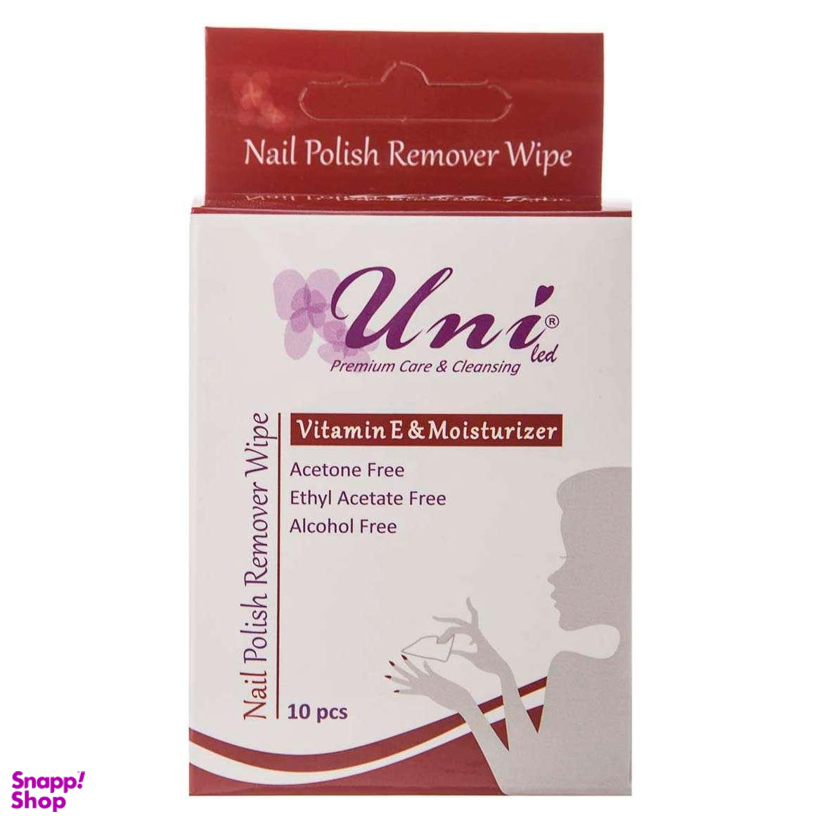 لاک پاک کن بدون استون و الکل یونی لد (Uni Led) مدل ساشه ای بسته 10 عددی