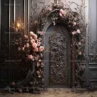 بک دراپ عکاسی شاخه درخت و گل | گرافیک با طعم تربچه