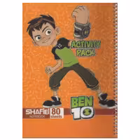 دفتر مشق 80 برگ طلقی فانتزی تک فنر شفیعی  طرح بن تن کد 114 