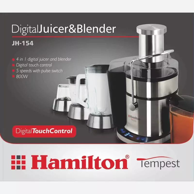 آبمیوه گیر 4کاره تمام استیل همیلتون مدل JH- 154