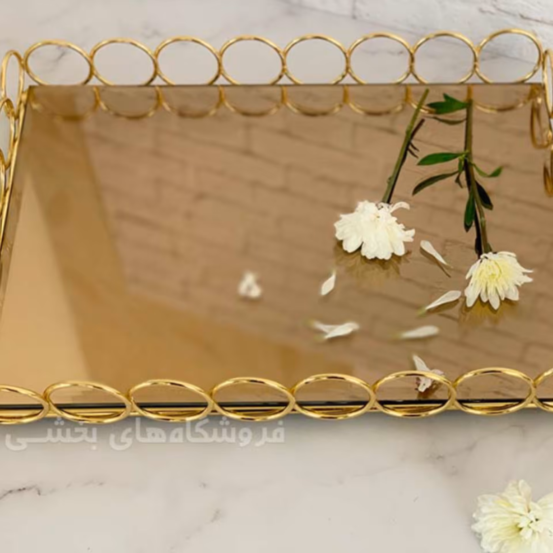 سینی آینه ای غرفه نارنجی