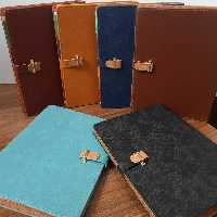 کلاسور چرمی قفل فلزی