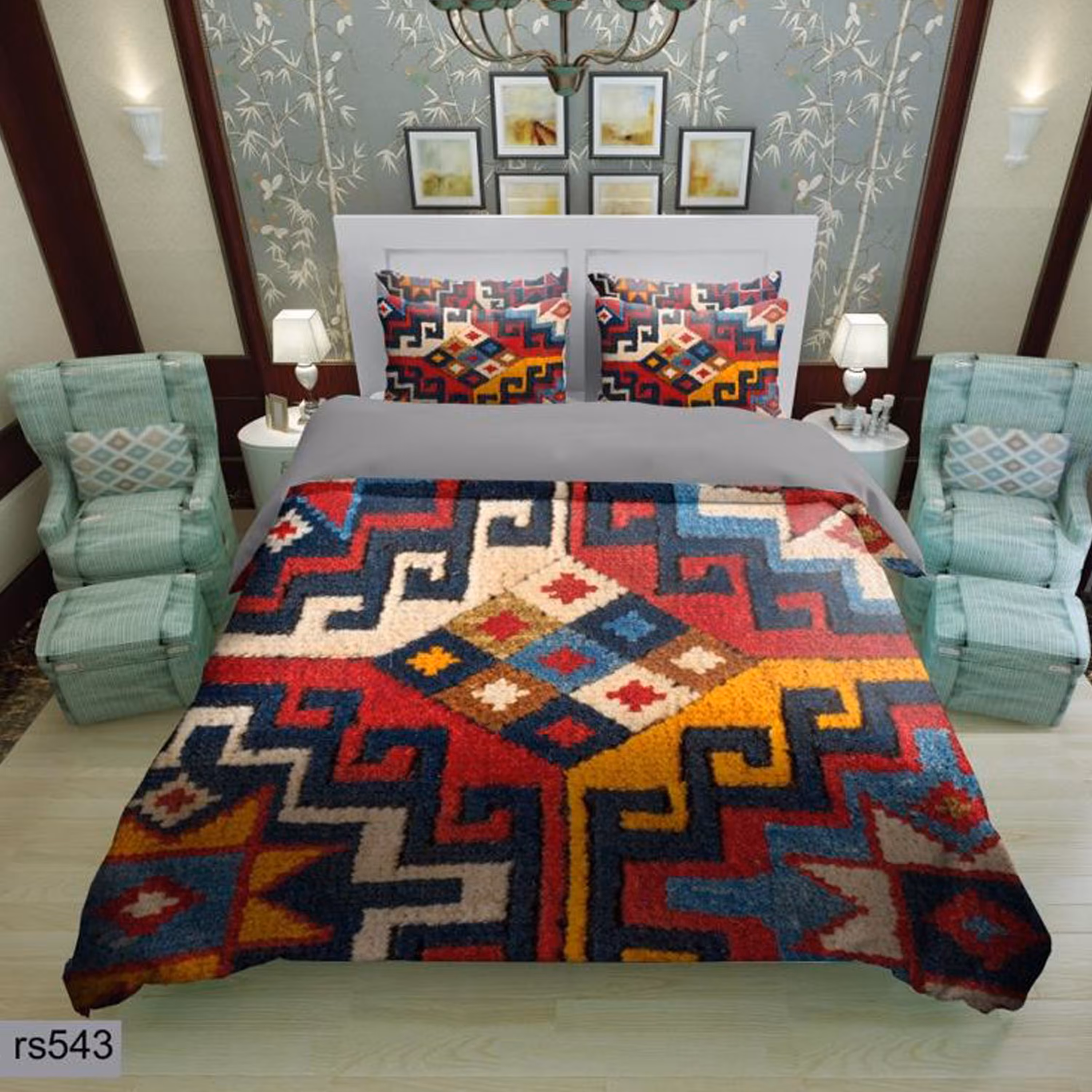 سرویس روتختی 2 نفره تنسل چاپی برندترک لند(Turk Land) rs 543