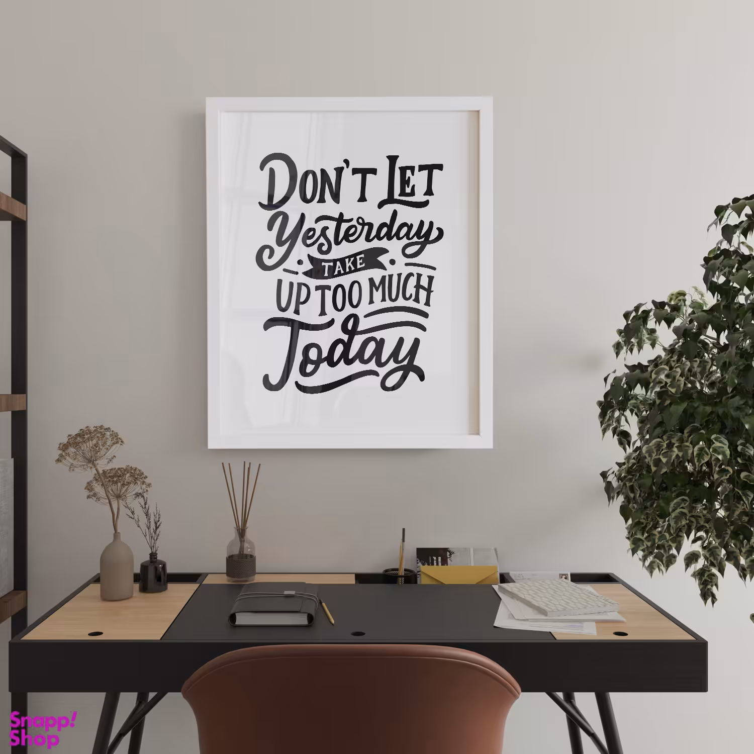 تابلو دکوراتیو مدرن مدل نوشته انگلیسی رنگ سفید