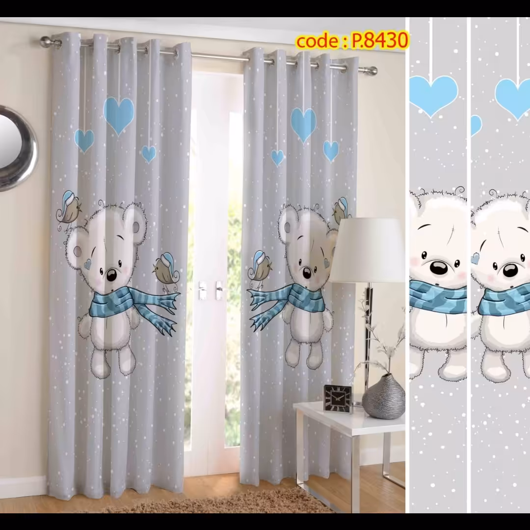 پرده اتاق خواب پسرانه دو قواره طرح کارتونی کد P8430