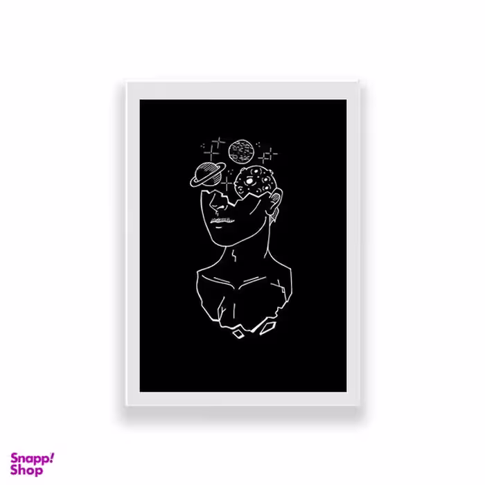 تابلو طرح مینیمال لاین آرت چهره