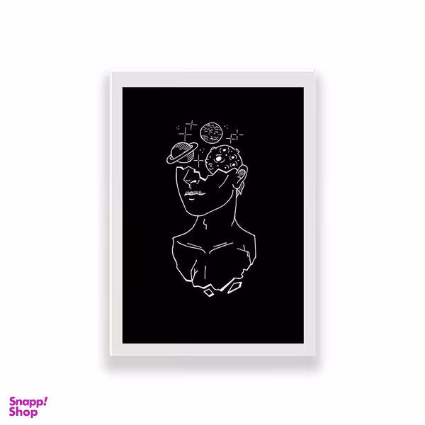 تابلو طرح مینیمال لاین آرت چهره