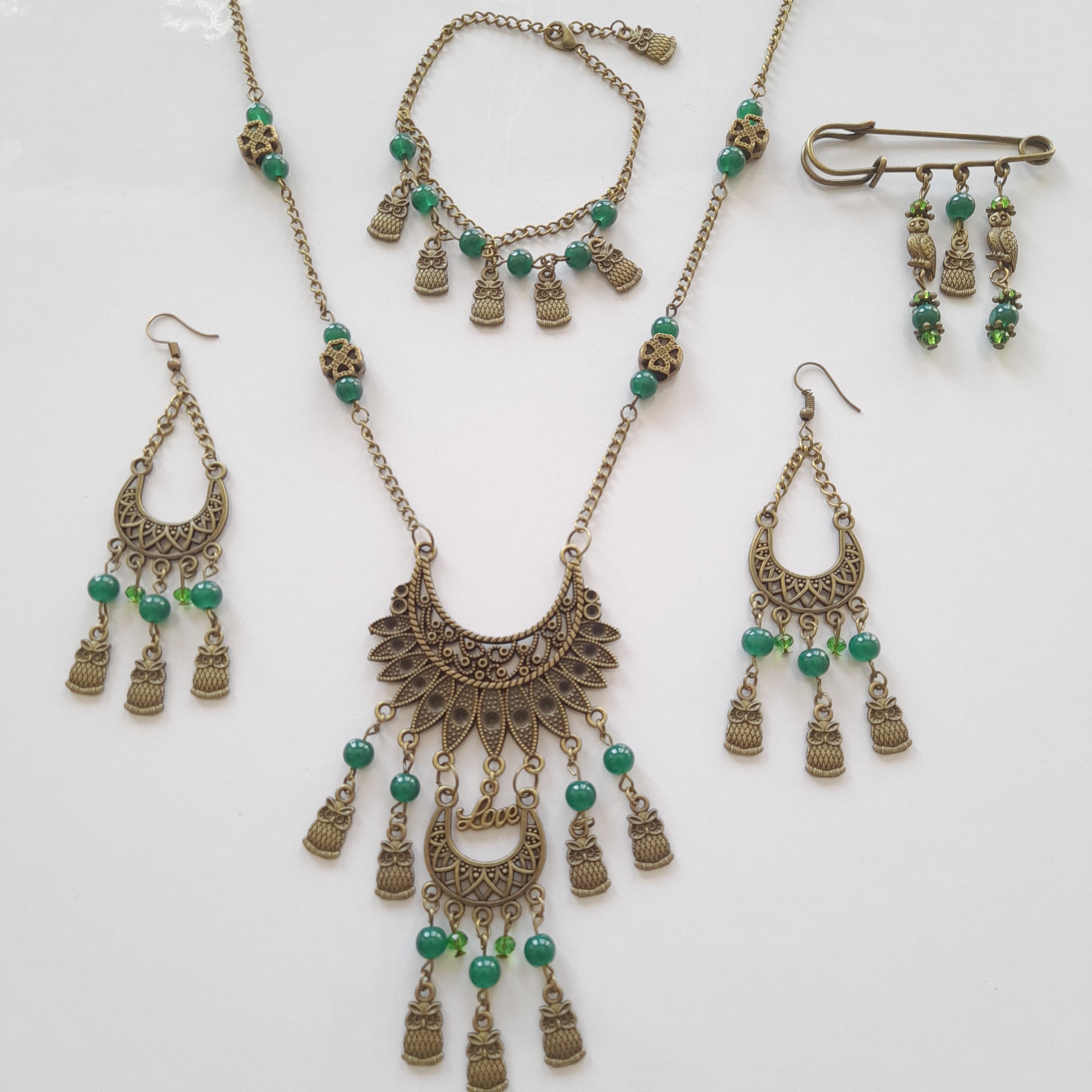 ست زیورآلات رومانتویی جغد