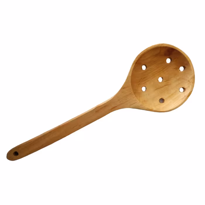 فروش کفگیر  چوبی گرد مدل پلویی