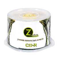 سی دی خام زبرا باکس دار 50 عددی