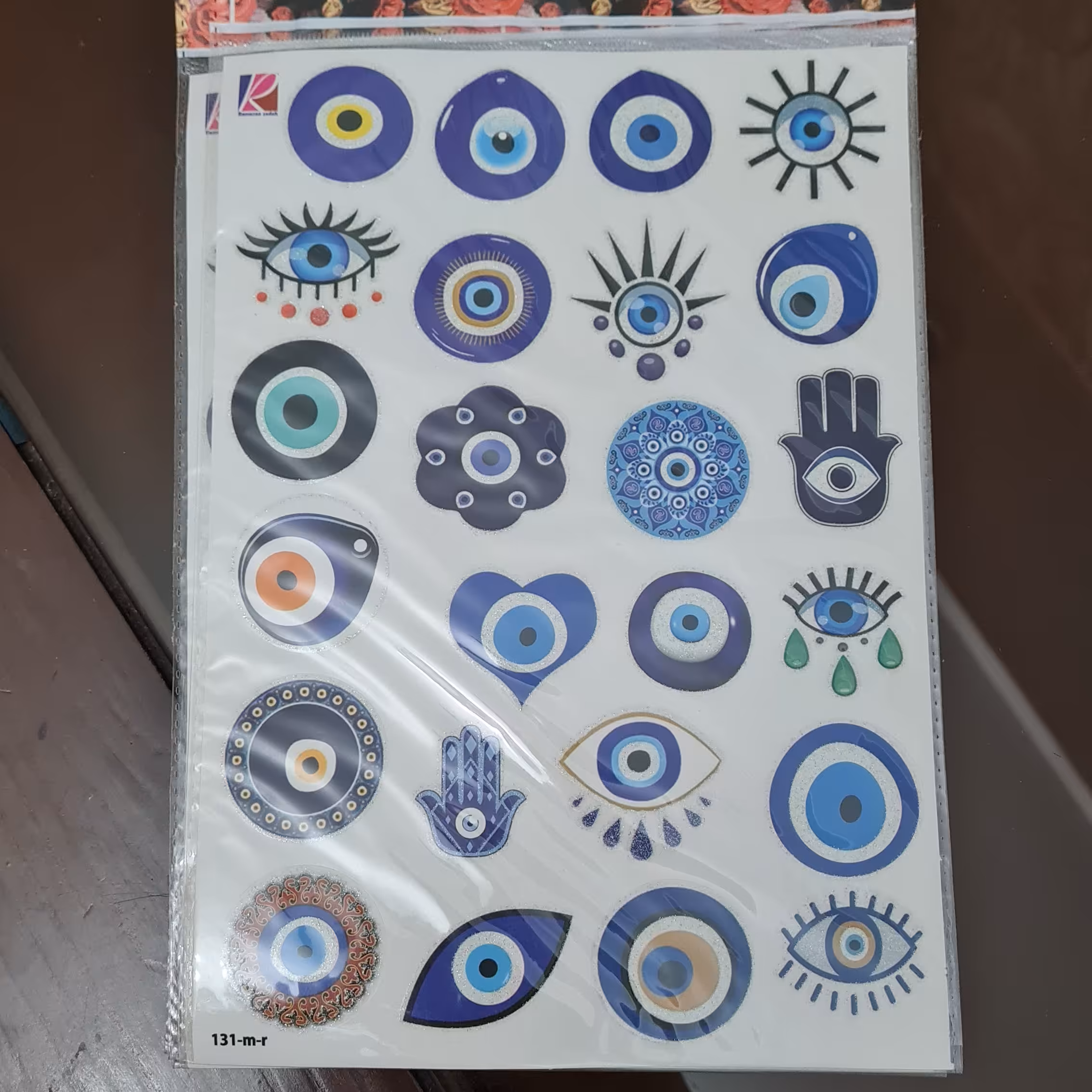 استیکر چشم نظر طرح برجسته a4