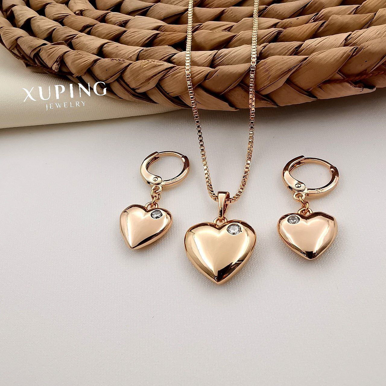 نیم ست زنانه ژوپینگ مدل قلبی نگین دار کد B1075