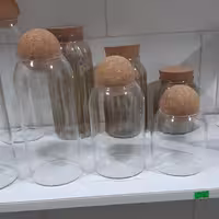 بانکه پیرکس درب چوب پنبه سه سایز