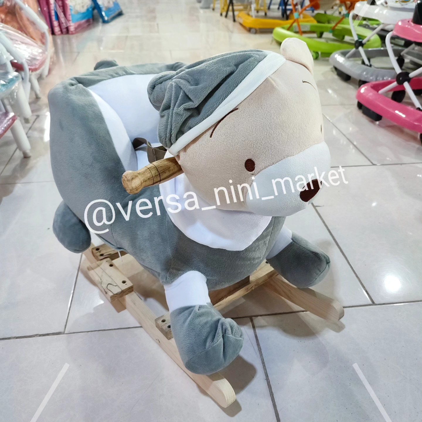 راکر کودک مدل خرس رنگ بندی آبی،کرم،صورتی و طوسی جنس مخمل کیفیت عالی تحمل وزن20کیلو مناسب
