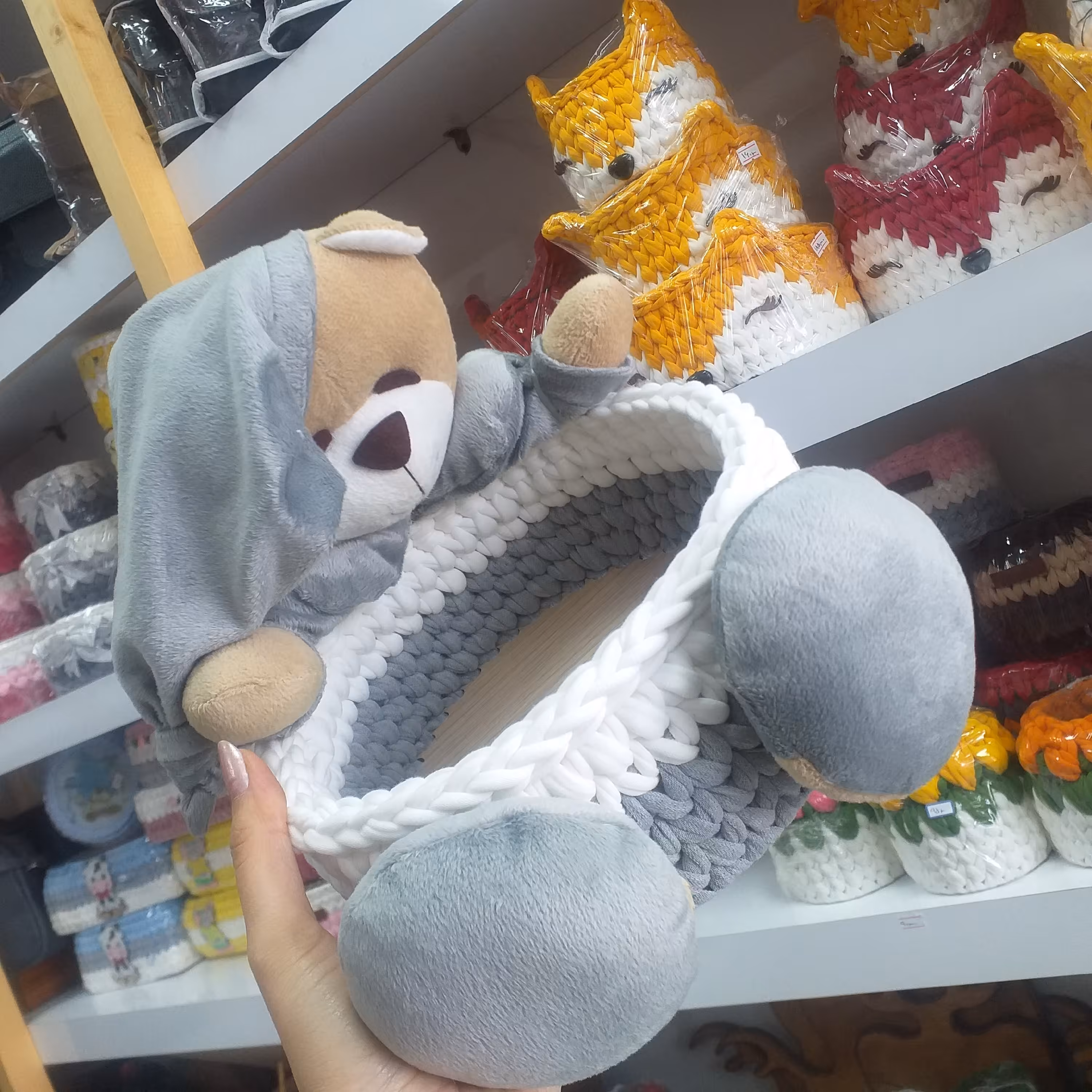 سبد تریکوی،نظم دهنده عروسکی تریکویی ، نظم دهنده ی فانتزی  تدی،قطر 20سانت