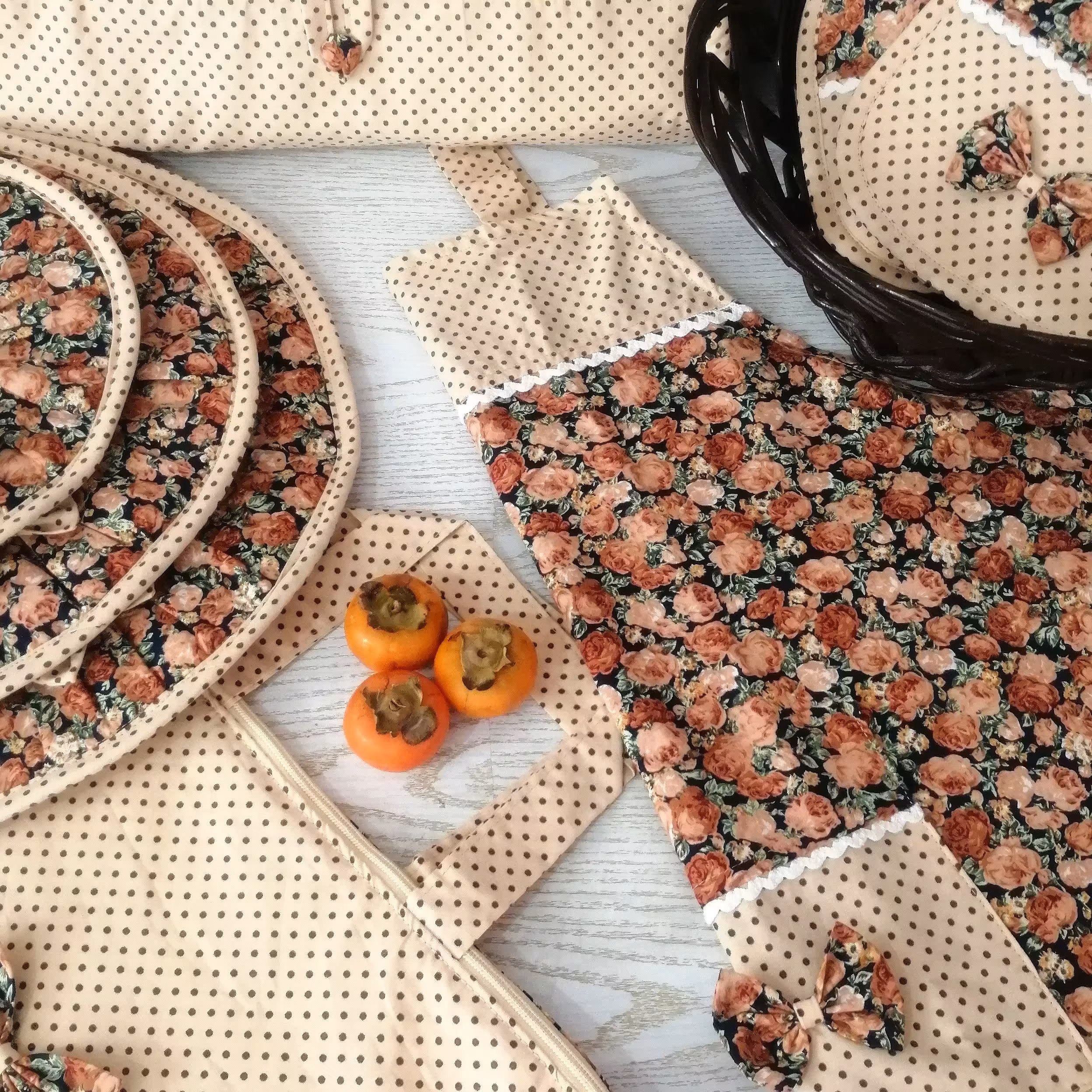 سرویس آشپزخانه عروس کرم قهوه ای رنگ 