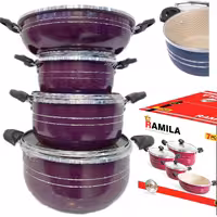 سرویس قابلمه زنبوری بادمجونی رنگ - خرید و قیمت تولیدی قابلمه زنبوری   ارزان