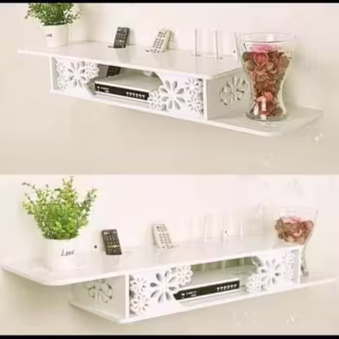 شلف دیواری تلویزیون طرح گل