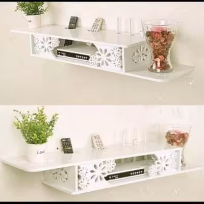 شلف دیواری تلویزیون طرح گل