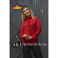 شومیز برند set مدل الماس کد 1822 رنگ قرمز
