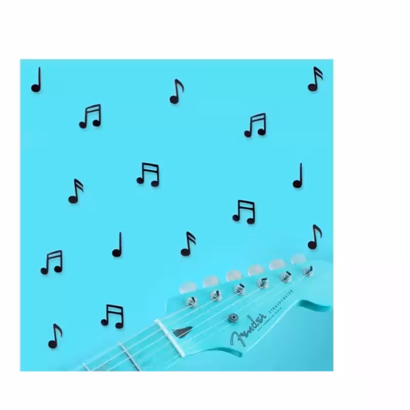 استیکردیواری چوبی نت موسیقی