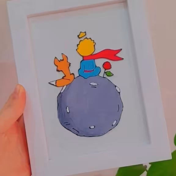 تابلوی دکوری ، سایز 13 در 18 ، جنس قاب : پی وی سی، کار شده با رنگ درجه 1