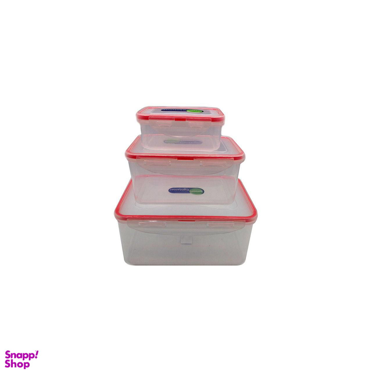 ظرف نگهدارنده لیمون صورتی بسته 3 عددی