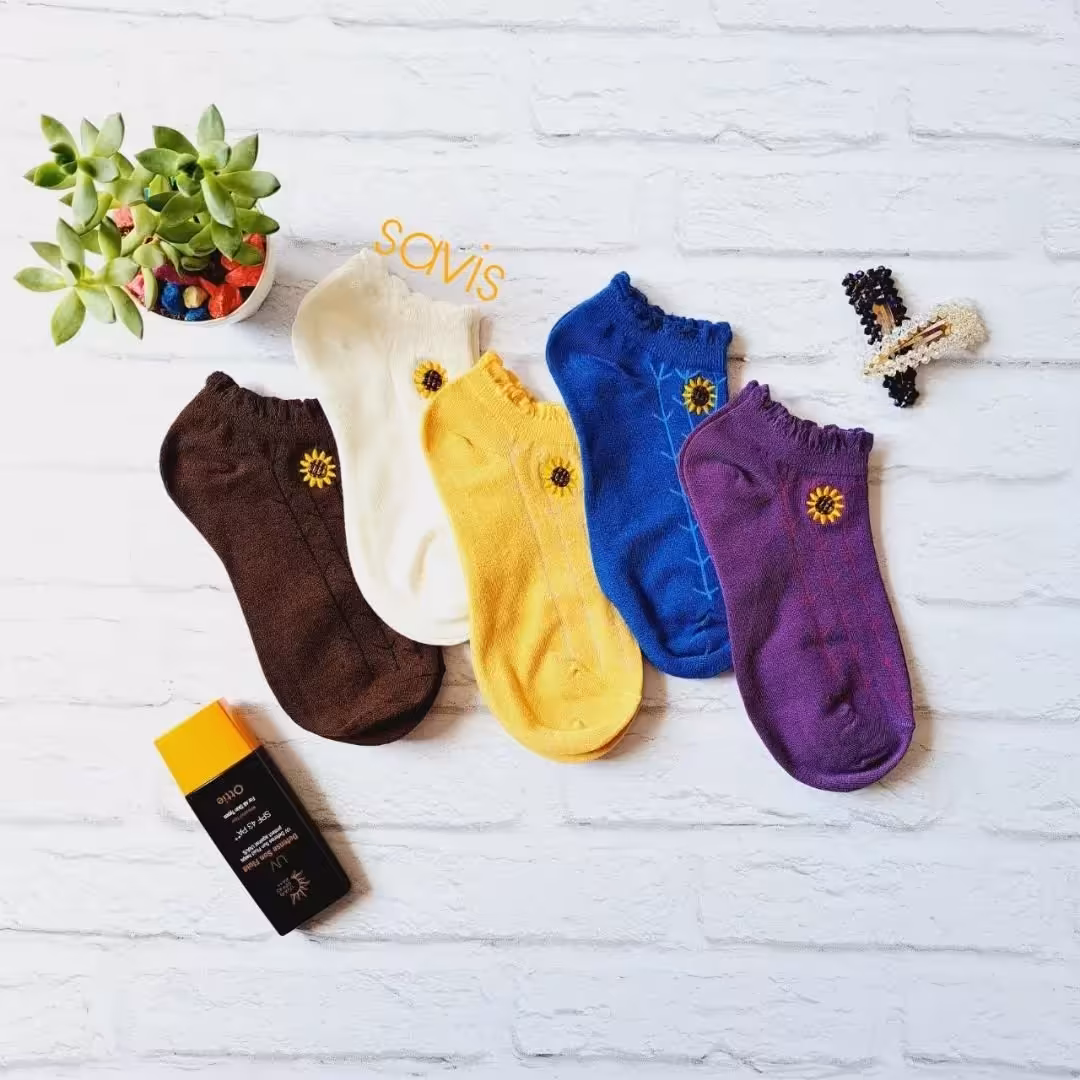 جوراب طرح آفتاب گردان وارداتی