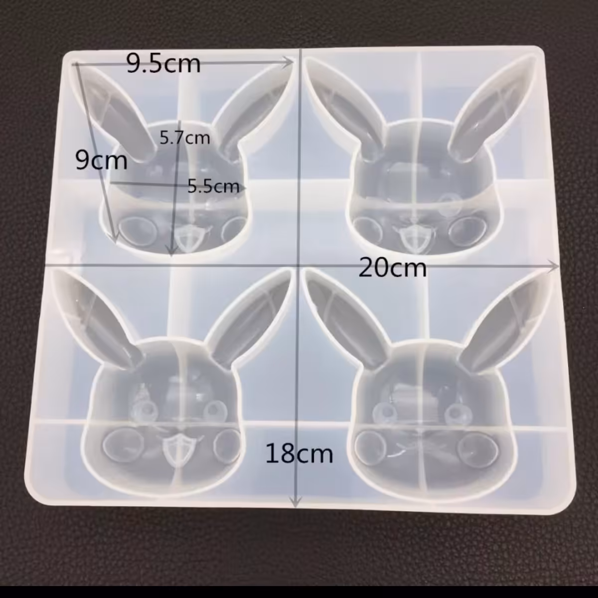 قالب خرگوش 4 تایی سایز بزرگ