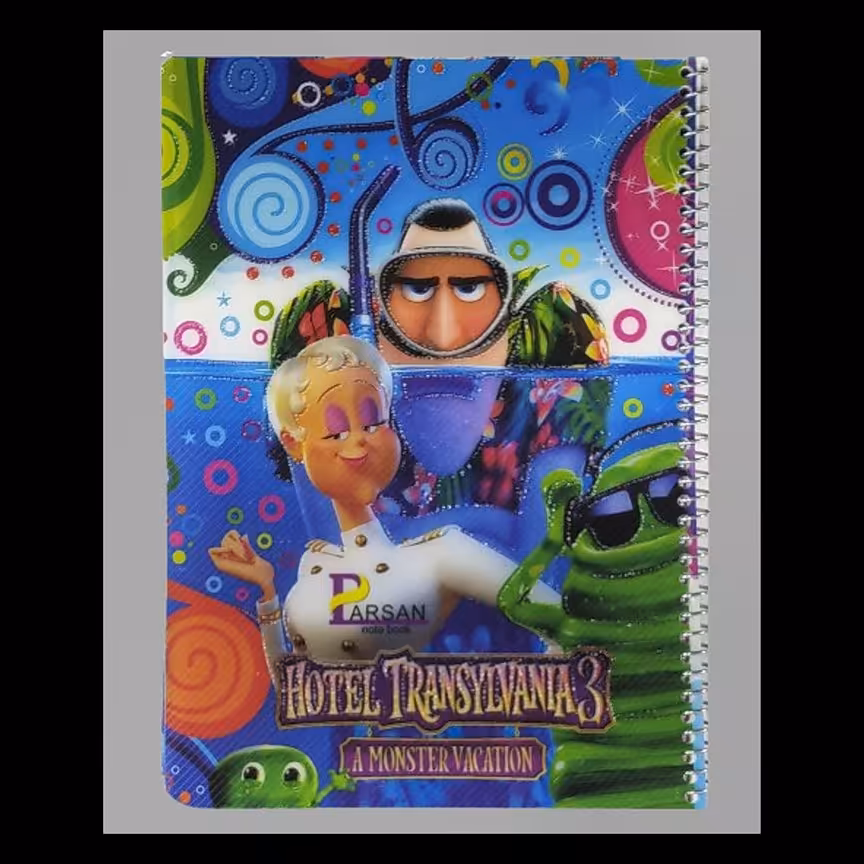 دفتر 50 برگ سیمی جلد طلقی فانتزی بهار دانش تک جلدی