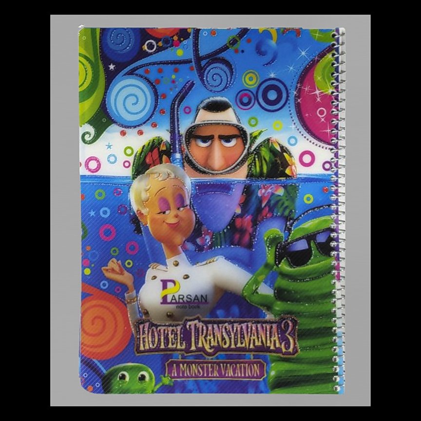 دفتر 50 برگ سیمی جلد طلقی فانتزی بهار دانش تک جلدی