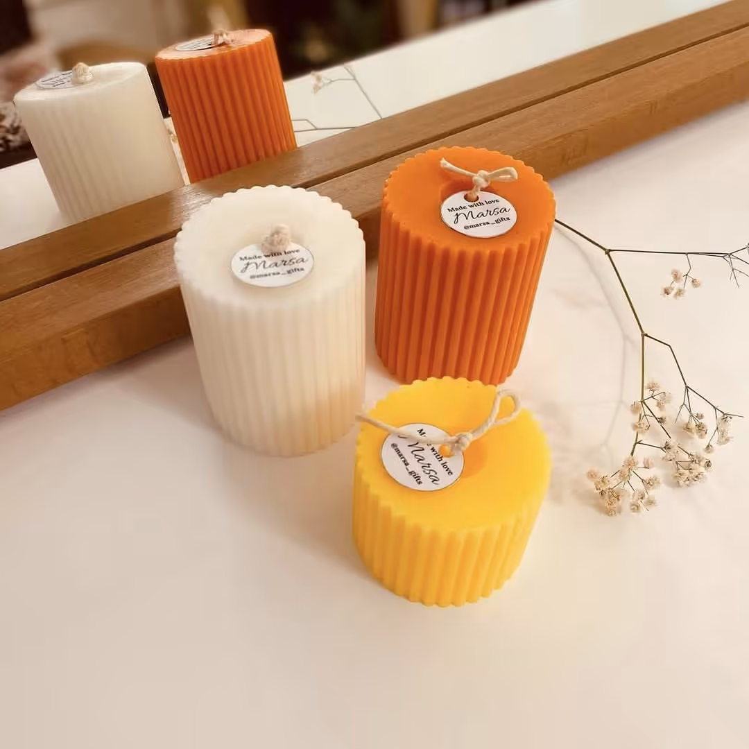 شمع استوانه شیاردار 