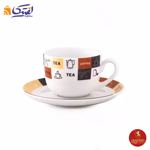 سرویس چای خوری کافی شاپ چینی زرین ایتالیا اف 12 پارچه