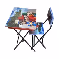 میز تحریر بدون باکس تاشو  - به همراه صندلی - طرح آلوین و سنجاب ها