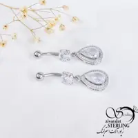 پیرسینگ ناف طرح جواهر نگین دار کد 10706