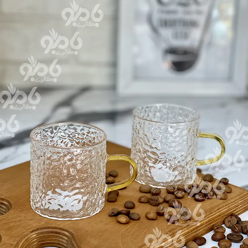 شات پیرکس برفی دسته رنگی استوانه