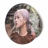 آینه جیبی خندالو طرح رزی بلک پینک Black Pink مدل تاشو کد 14395