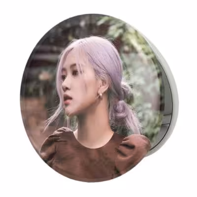 آینه جیبی خندالو طرح رزی بلک پینک Black Pink مدل تاشو کد 14395