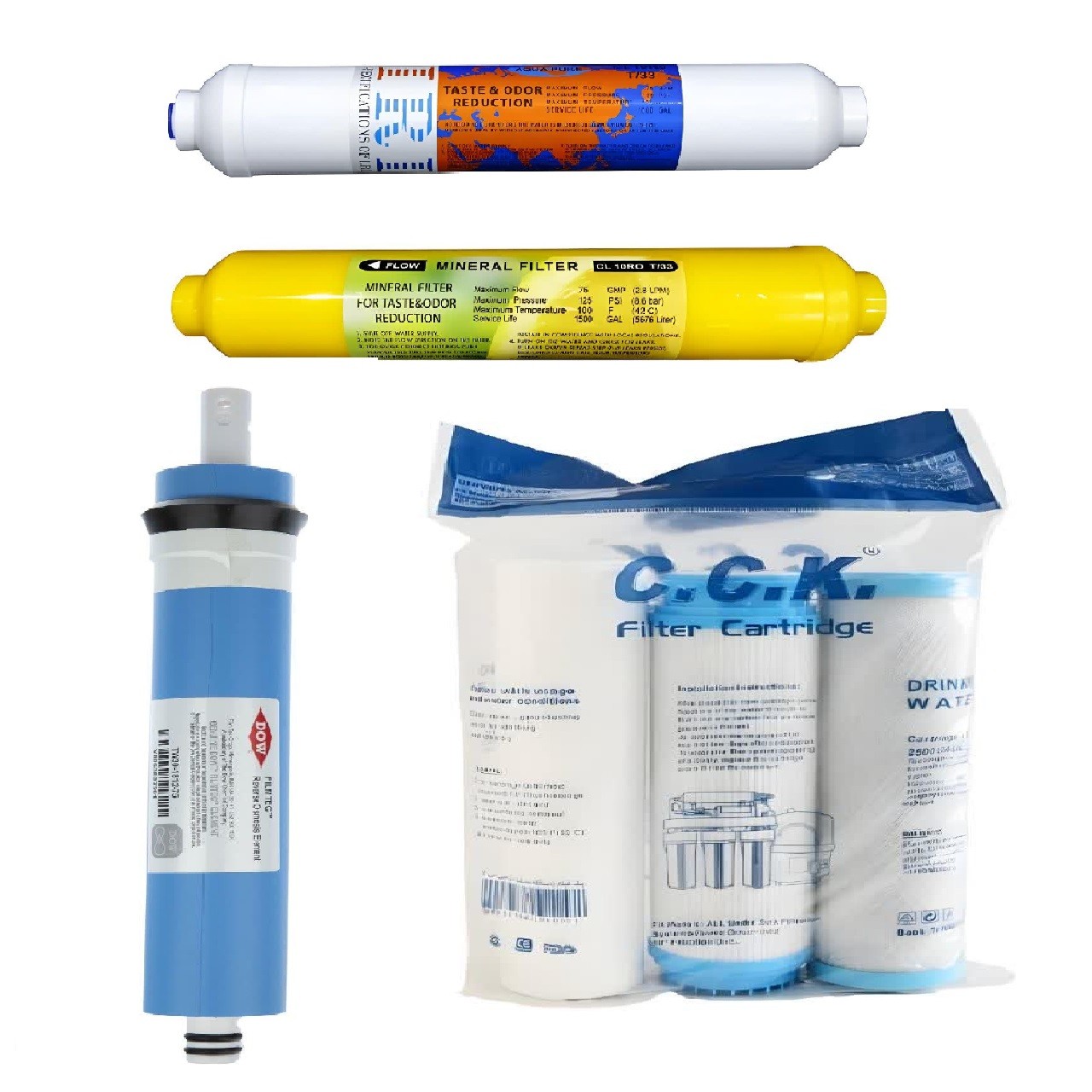 پک فیلتر 6 مرحله ای دستگاه تصفیه آب مدل ECONOMY