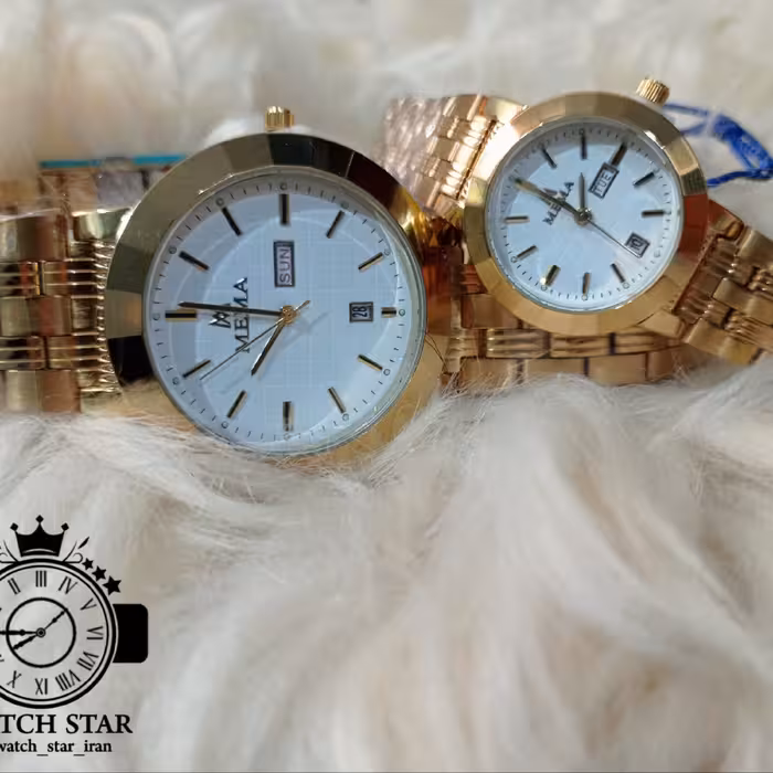 ست ساعت زنانه و مردانه  جنس بدنه استیل و ضدآب و ضد حساسیت