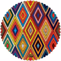 رومیزی مخمل طرح لوزی سایز 50 در 50 مدل T15-547 شرکت رنس