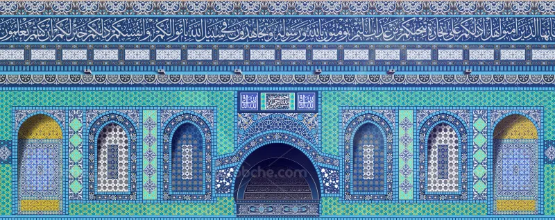 وکتور کاشی کاری مسجد الاقصی | گرافیک با طعم تربچه
