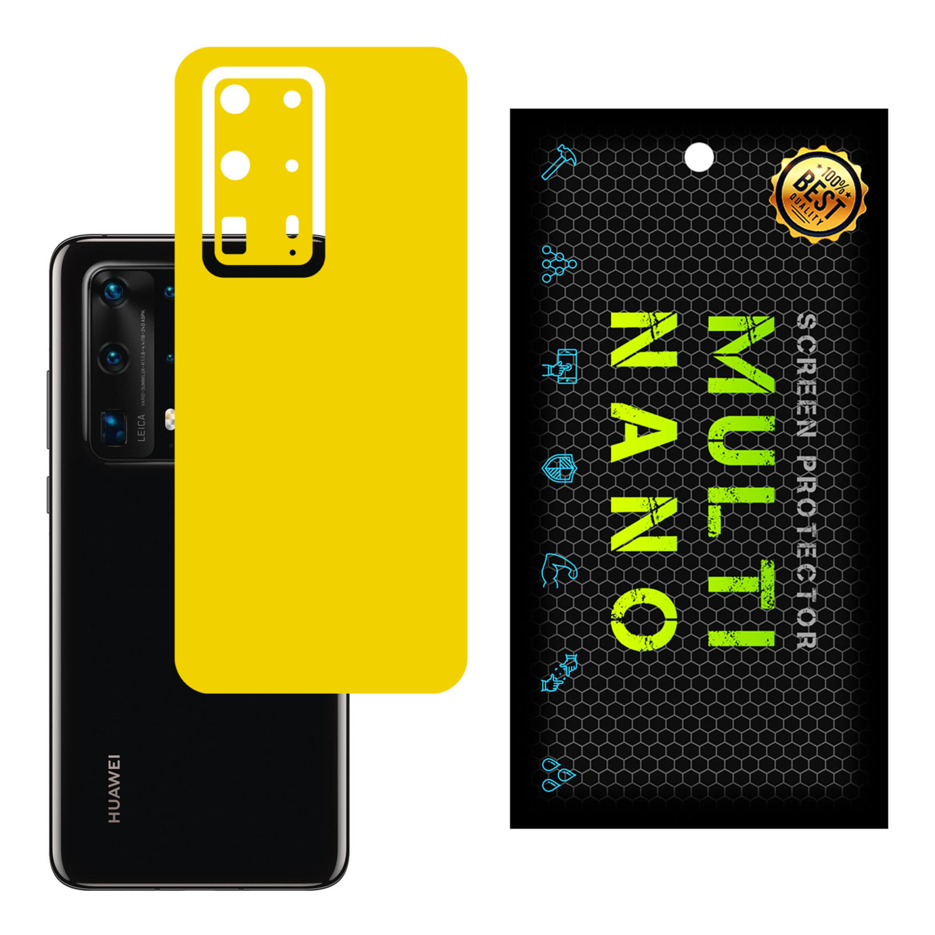 برچسب پوششی MultiNano مدل X-F1M-Yellow برای پشت موبایل هواوی P40 Pro Plus